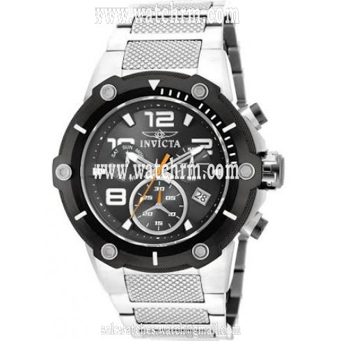 Invicta Speedway Chronograph Black Dial Stainless Steel Men's Watch 19528