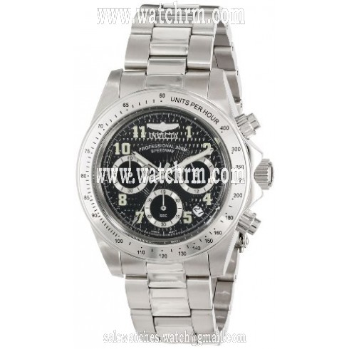 Invicta Speedway Chronograph Black Dial Strainless Steel Men's Watch 17025