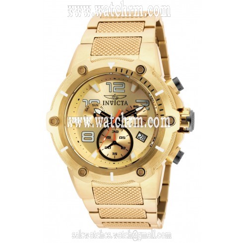 Invicta Speedway Chronograph Champagne Dial Gold Ion-plated Men's Watch 19529