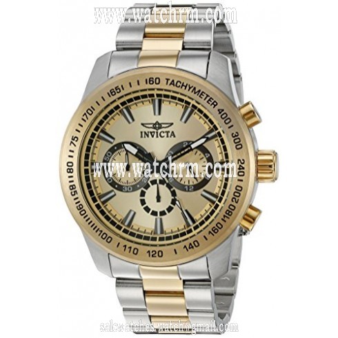Invicta Speedway Chronograph Gold Dial Two-tone Men's Watch 21798