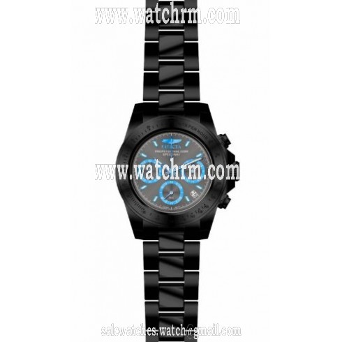 Invicta Speedway Chronograph Grey Dial Black Ion-plated Men's Watch 17313