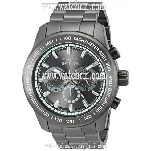 Invicta Speedway Chronograph Grey Dial Gunmetal Ion-plated Men's Watch 21800