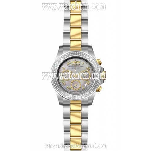 Invicta Speedway Chronograph Mother of Pearl Dial Two-tone Men's Watch 16259