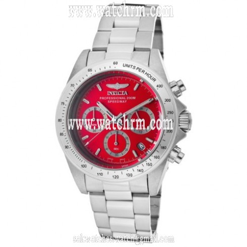Invicta Speedway Chronograph Red Dial Stainless Steel Men's Watch 14380