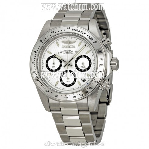 Invicta Speedway Chronograph White Dial Stainless Steel Men's Watch 7025