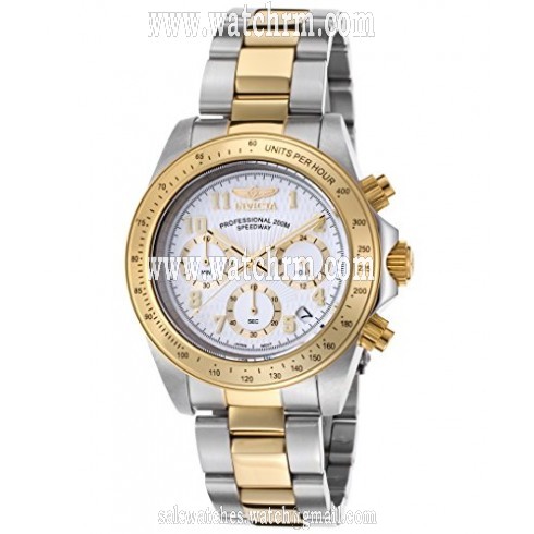 Invicta Speedway Chronograph White Dial Two-tone Men's Watch