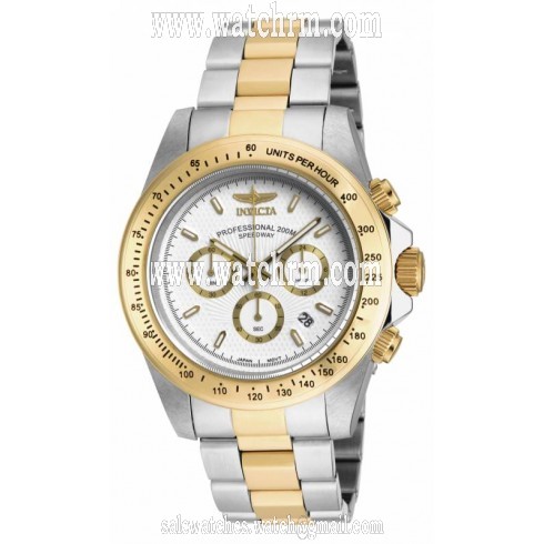 Invicta Speedway Chronograph White Dial Two-tone Stainless Steel Men's Watch 18392