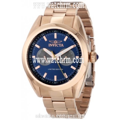 Invicta Speedway Multi-Function Blue Dial 18kt Rose Gold-plated Men's Watch 14711