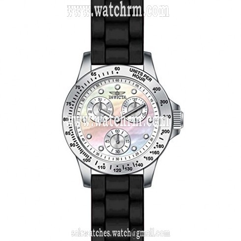 Invicta Speedway Multi-Function Mother of Pearl Dial Black Silicone Men's Watch 21968