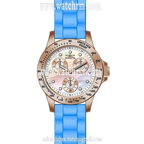 Invicta Speedway Multi-Function Mother of Pearl Dial Blue Silicone Ladies Watch 21990
