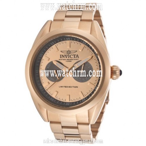 Invicta Speedway Multi-Function Rose Dial 18kt Rose Gold-plated  Men's Watch 14705
