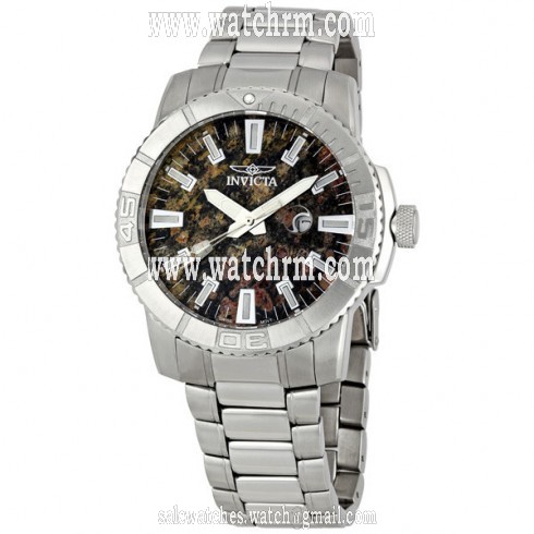 Invicta Stainless Steel Leopard Stone Dial Men's Watch 0104