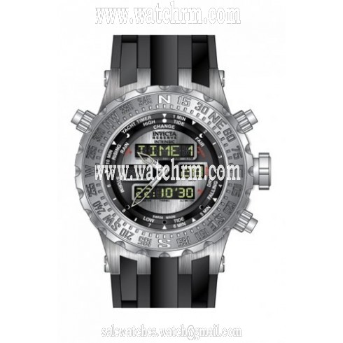 Invicta Subaqua  Analog Digital Dial Black Silicone Men's Watch 12594