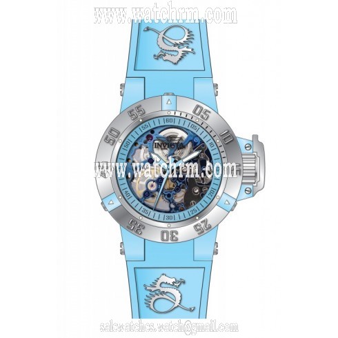 Invicta Subaqua Blue Skeleton Blue Silicone Ladies Watch 17127