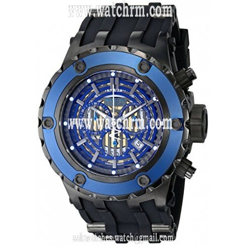 Invicta Subaqua Blue Skeletonized Dial Black Black Rubber Men's Watch 16828