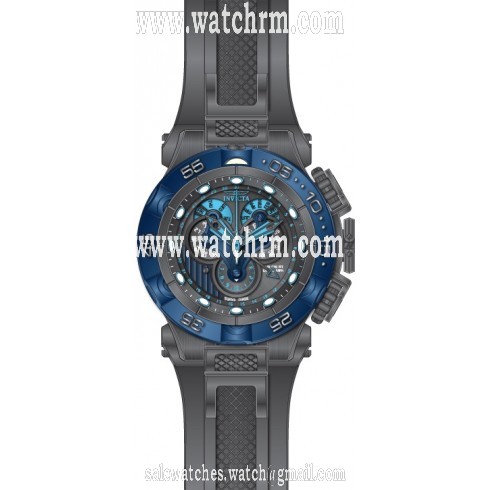 Invicta Subaqua Chronograh Blue Dial Grey Polyurethane Men's Watch 18533
