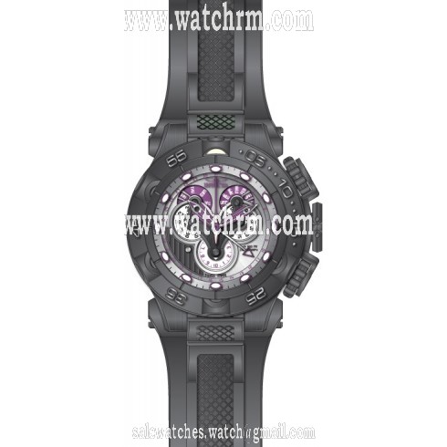 Invicta Subaqua Chronograph Antique Silver Dial Grey Polyurethane Grey Ion-plated Men's Watch 18532