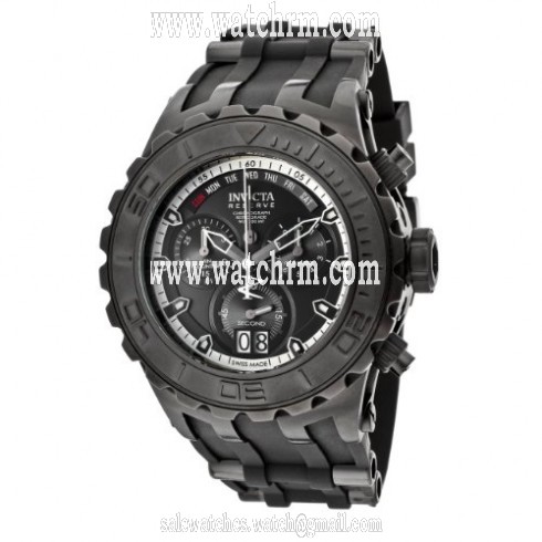Invicta Subaqua Chronograph Black Dial Black IP Stainless Steel Men's Watch 12344