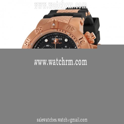 Invicta Subaqua Chronograph Black Dial Black Polyurethane Men's Watch 15803