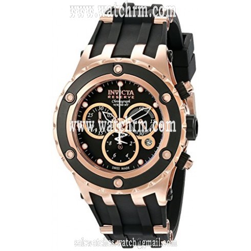 Invicta Subaqua Chronograph Black Dial Black Polyurethane Men's Watch 80416
