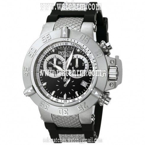 Invicta Subaqua Chronograph Black Dial Black Rubber Men's Watch 5511