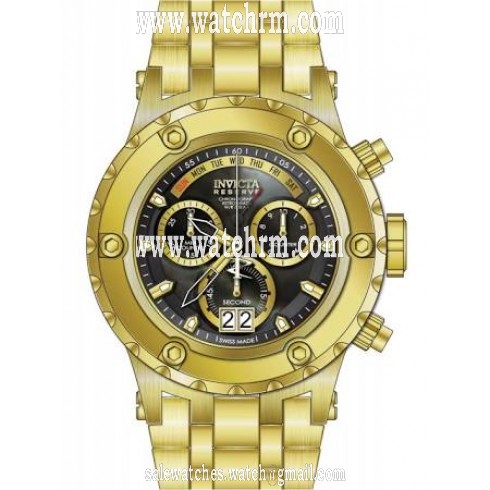 Invicta Subaqua Chronograph Black Dial Gold-plated Men's Watch 80487
