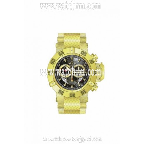 Invicta Subaqua Chronograph Black Dial Gold-plated Men's Watch 80528
