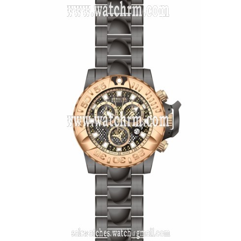 Invicta Subaqua Chronograph Black Perferated Dial Black Ion-plated Men's Watch 14489