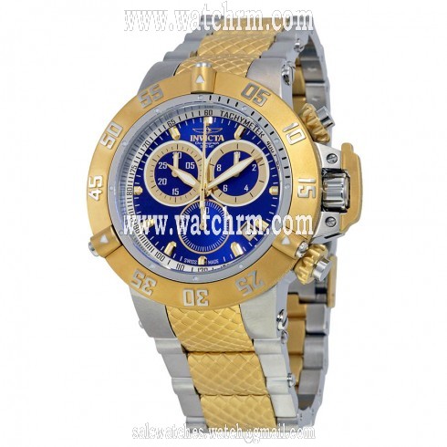 Invicta Subaqua Chronograph Blue and White Dial Two-tone Men's Watch 15946