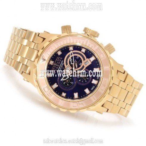 Invicta Subaqua Chronograph Blue Dial 18kt Gold-plated Men's Watch 14033