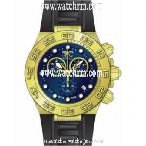 Invicta Subaqua Chronograph Blue Dial Black Polyurethane 15580