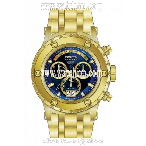 Invicta Subaqua Chronograph Blue Dial Gold-plated Men's Wartch 80488