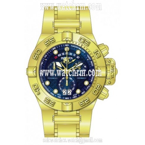 Invicta Subaqua Chronograph Blue Dial Gold-plated Men's Watch 14498