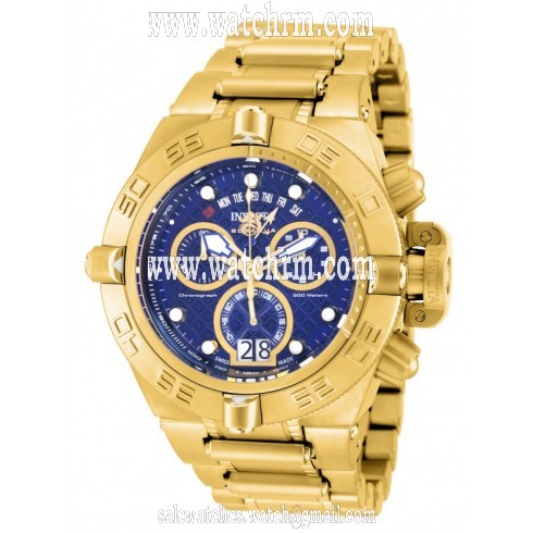 Invicta Subaqua Chronograph Blue Dial Gold-plated Men's Watch 17608
