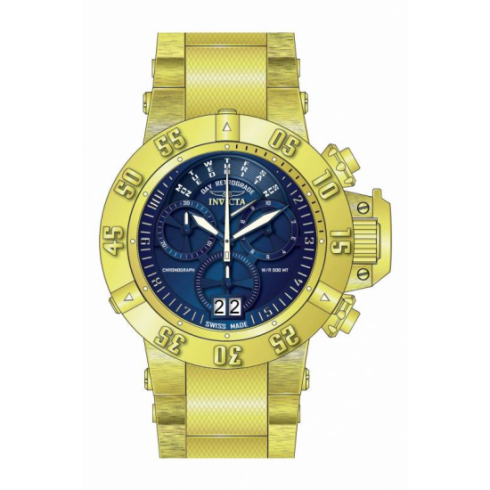 Invicta Subaqua Chronograph Blue Dial Gold-plated Men's Watch 17617