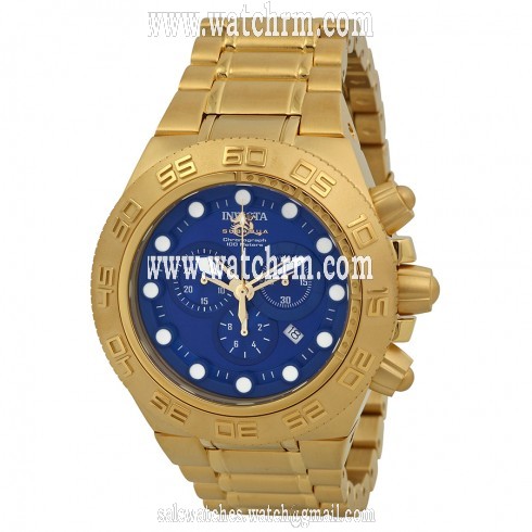 Invicta Subaqua Chronograph Blue Dial Gold-plated Men's Watch 1941