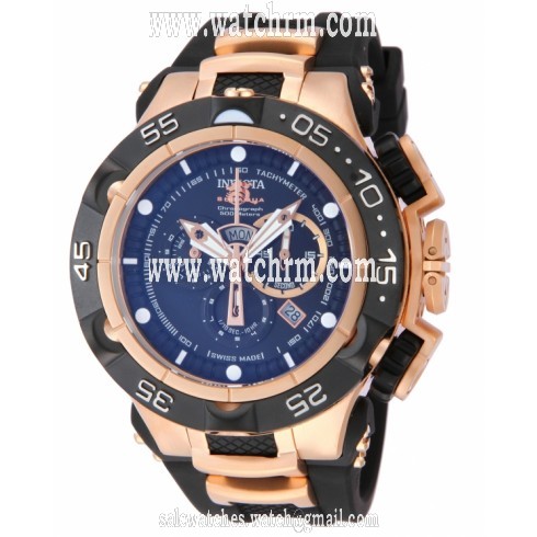 Invicta Subaqua Chronograph Blue Dial Gold-tone Ion Plated Men's Watch 12888