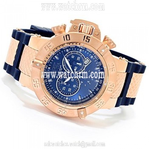 Invicta Subaqua Chronograph Blue Dial Rose Gold-Tone Men's Watch 11829
