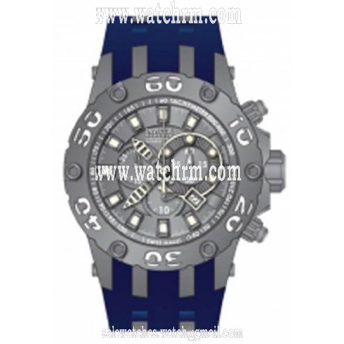 Invicta Subaqua Chronograph Blue Dial Rubber Strap Men's Watch 12085