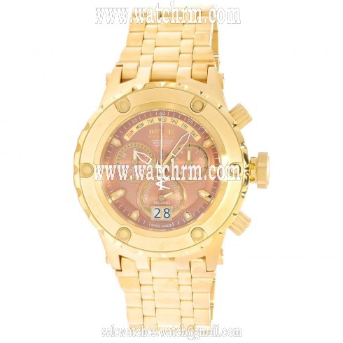Invicta Subaqua Chronograph Brown Dial Gold-plated Men's Watch 14472