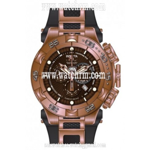 Invicta Subaqua Chronograph Brown Dial Gold-tone Ion Plated Men's Watch 12884