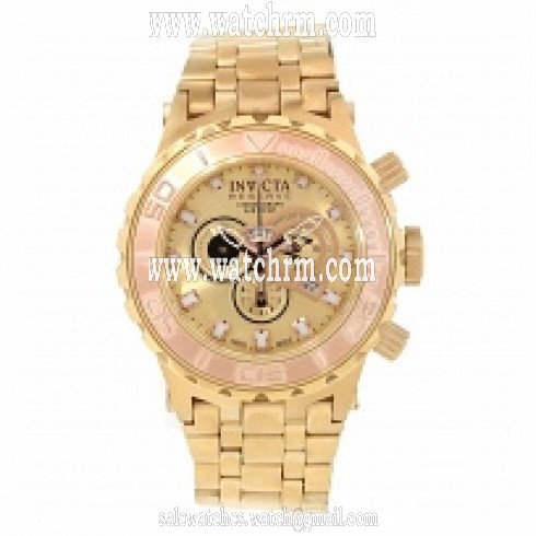Invicta Subaqua Chronograph Champagne Dial 18kt Gold-plated Men's Watch 14032