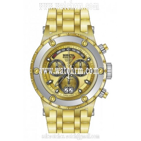 Invicta Subaqua Chronograph Champagne Dial Gold-plated Men's Watch 80489