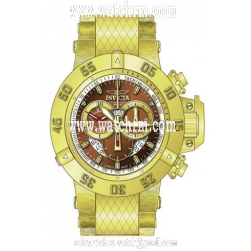 Invicta Subaqua Chronograph Copper Dial Gold Ion-plated Men's Watch 14455