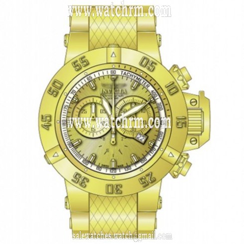Invicta Subaqua Chronograph Gold- Dial Gold-plated Men's Watch 14500