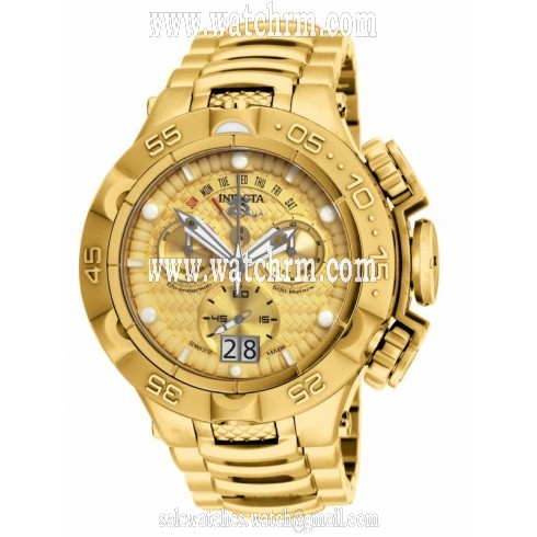 Invicta Subaqua Chronograph Gold Dial Gold-plated Men's Watch 17624