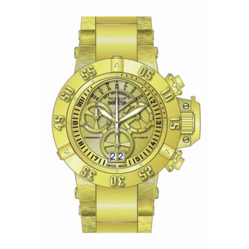 Invicta Subaqua Chronograph Gold Dial Yellow Gold-tone Men's Watch 17615