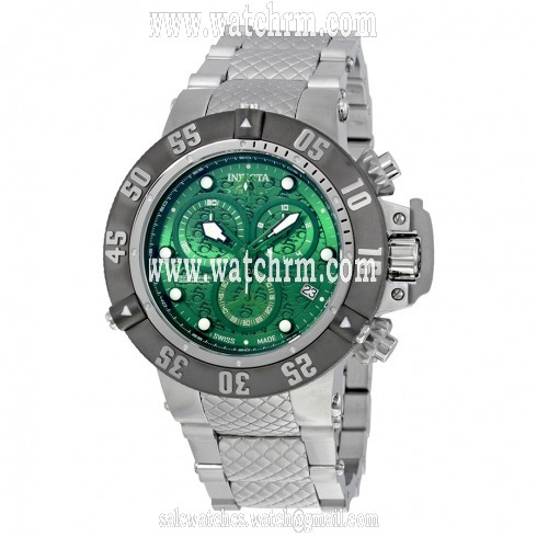 Invicta Subaqua Chronograph Green Dial Stainless Steel Men's Watch 20157