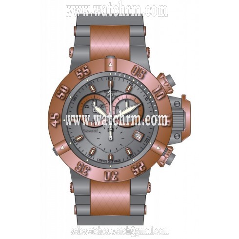 Invicta Subaqua Chronograph Grey Dial Grey Grey Polyurethane Men's Watch 17213