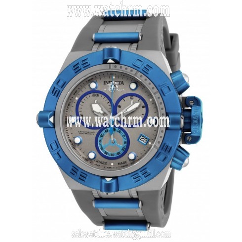 Invicta Subaqua Chronograph Grey Dial Grey Polyurethane Men's Watch 17207